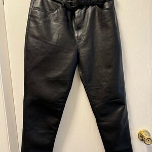 Free people cropped faux leather pants size 28